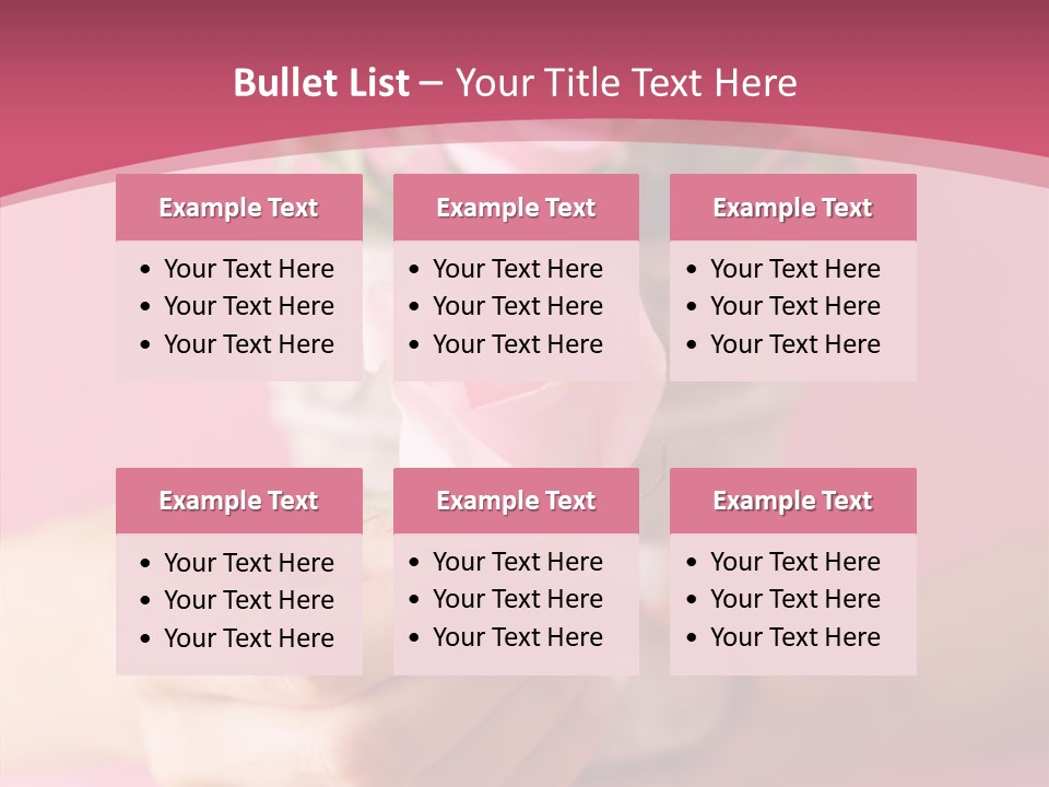 Soft Pink Holding PowerPoint Template
