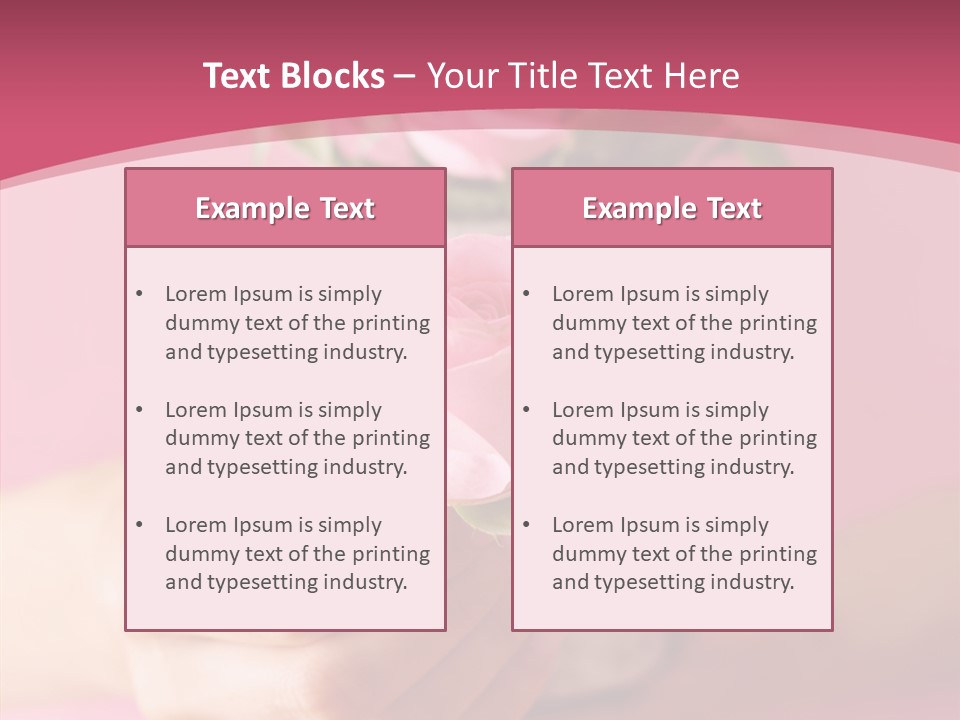 Soft Pink Holding PowerPoint Template
