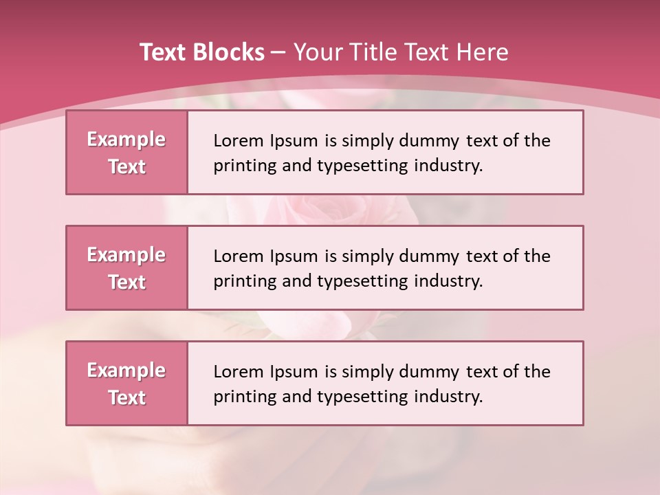 Soft Pink Holding PowerPoint Template