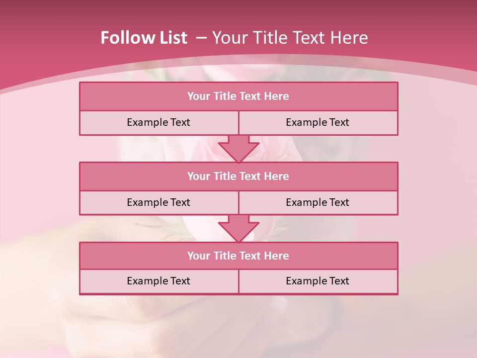 Soft Pink Holding PowerPoint Template