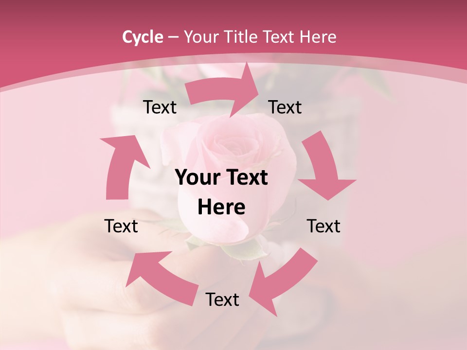 Soft Pink Holding PowerPoint Template