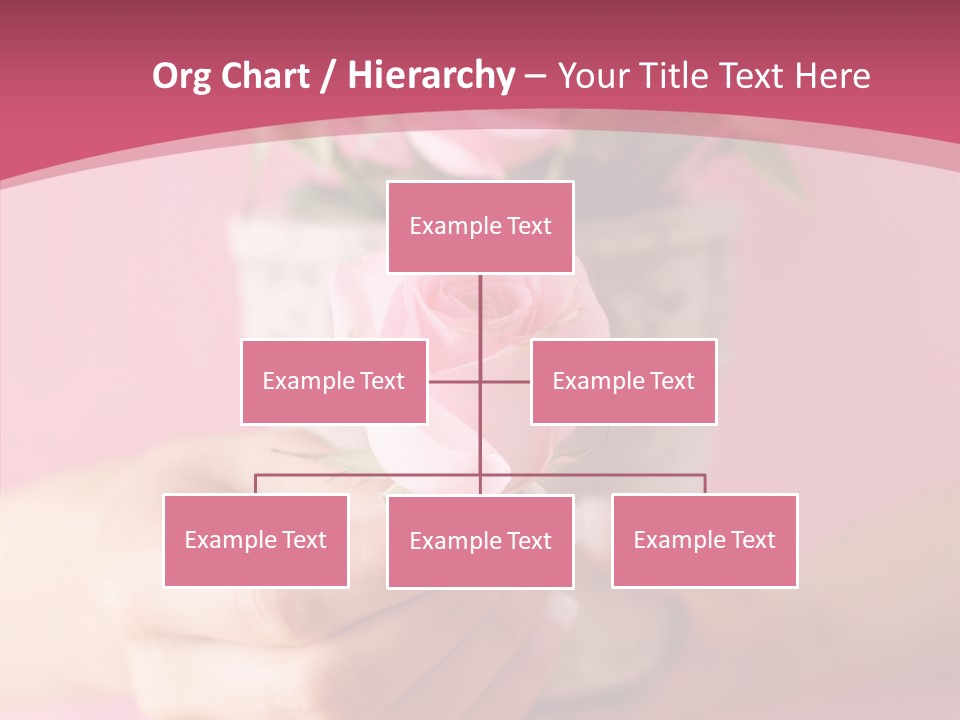 Soft Pink Holding PowerPoint Template
