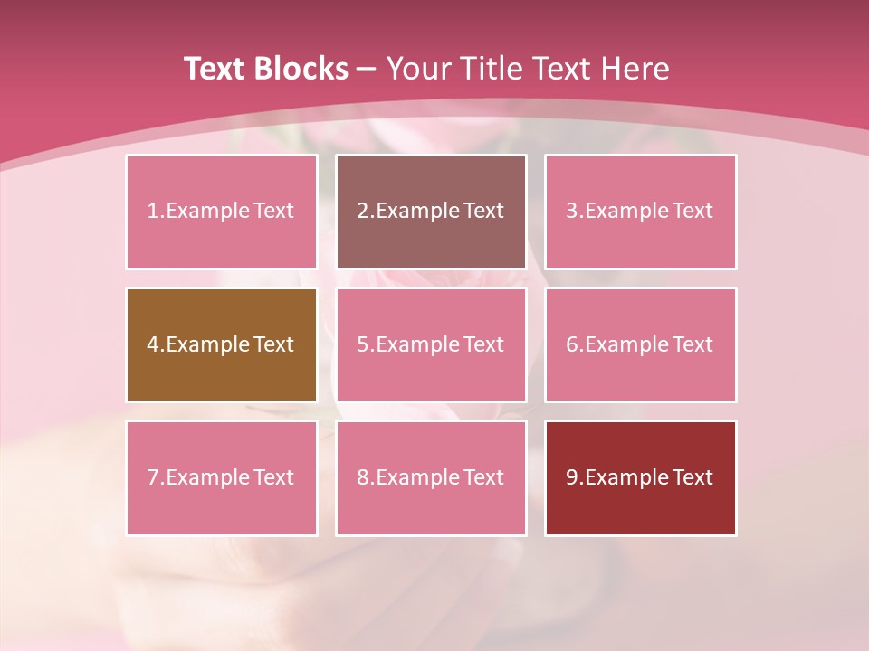 Soft Pink Holding PowerPoint Template