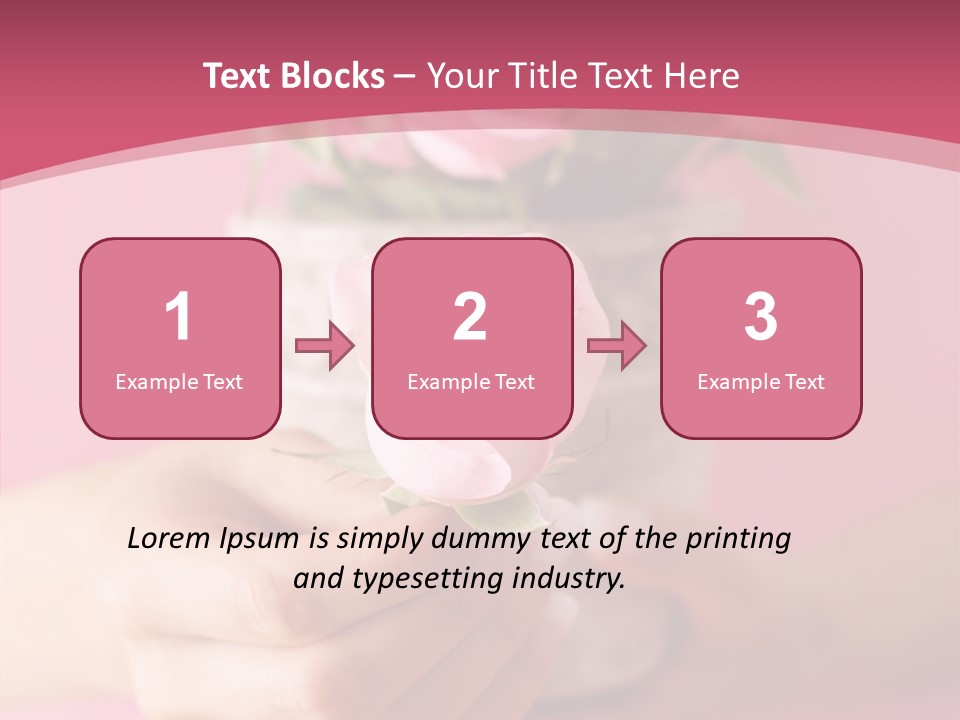 Soft Pink Holding PowerPoint Template