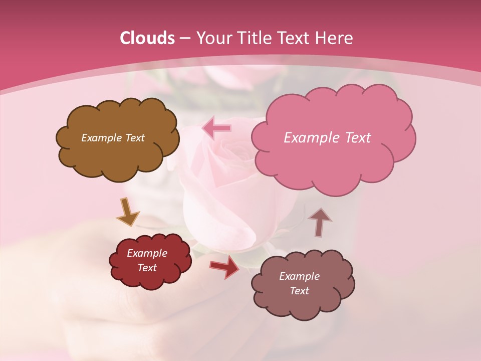 Soft Pink Holding PowerPoint Template