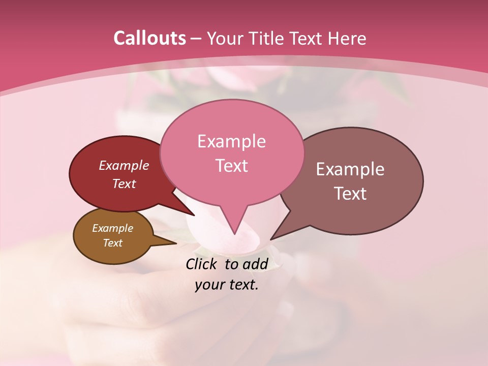 Soft Pink Holding PowerPoint Template