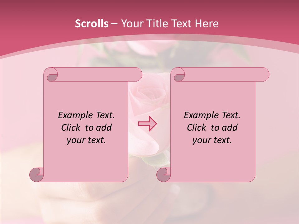 Soft Pink Holding PowerPoint Template