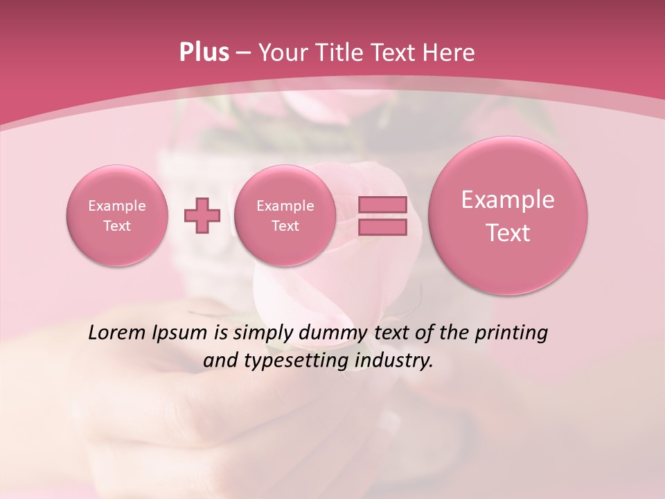 Soft Pink Holding PowerPoint Template