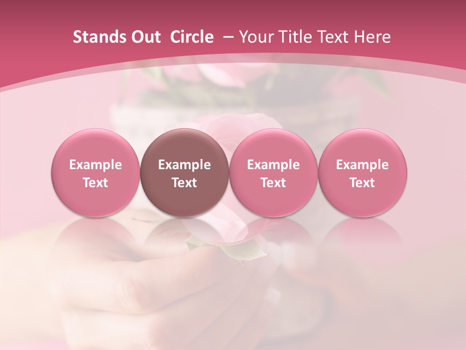 Soft Pink Holding PowerPoint Template