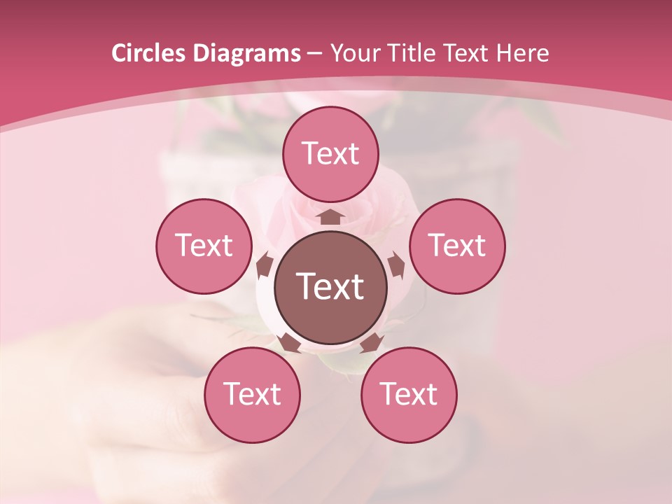 Soft Pink Holding PowerPoint Template