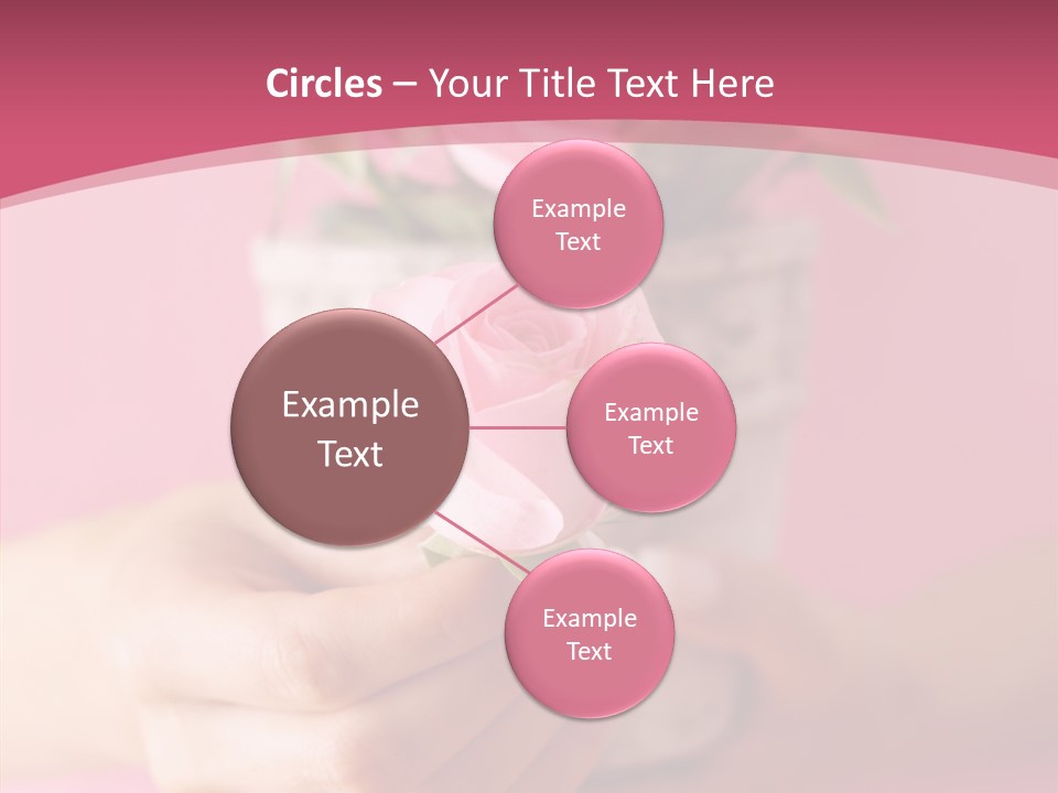 Soft Pink Holding PowerPoint Template