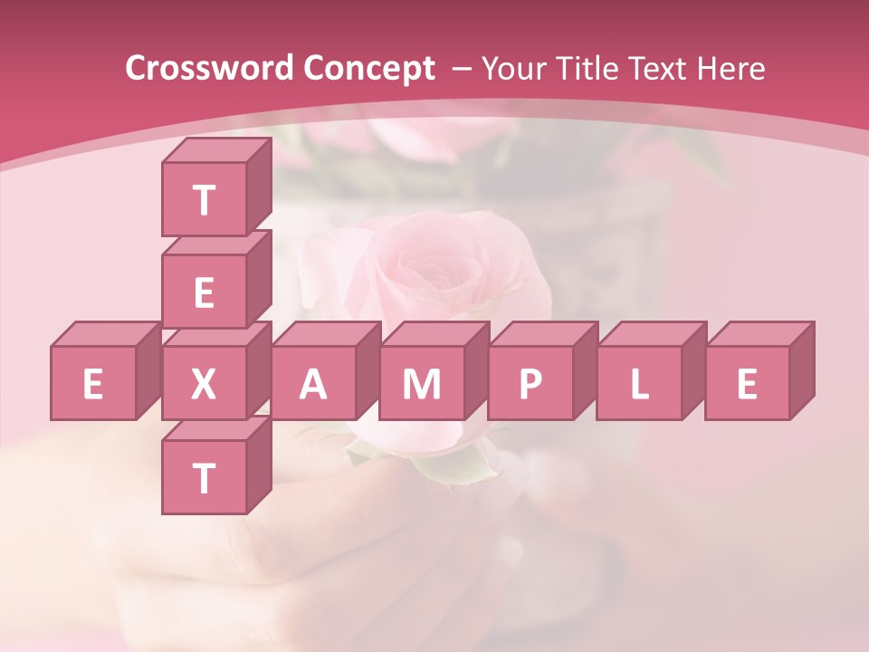 Soft Pink Holding PowerPoint Template