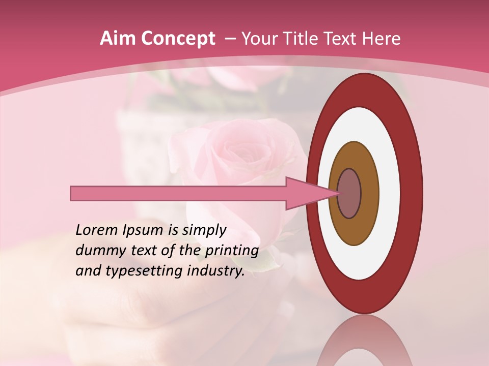 Soft Pink Holding PowerPoint Template