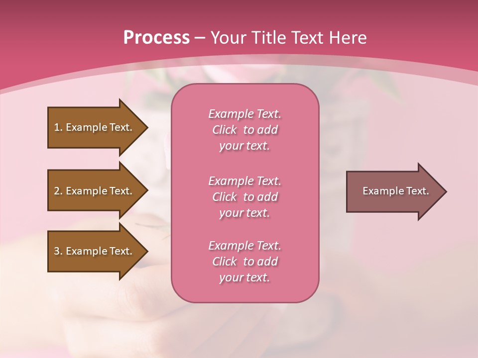 Soft Pink Holding PowerPoint Template