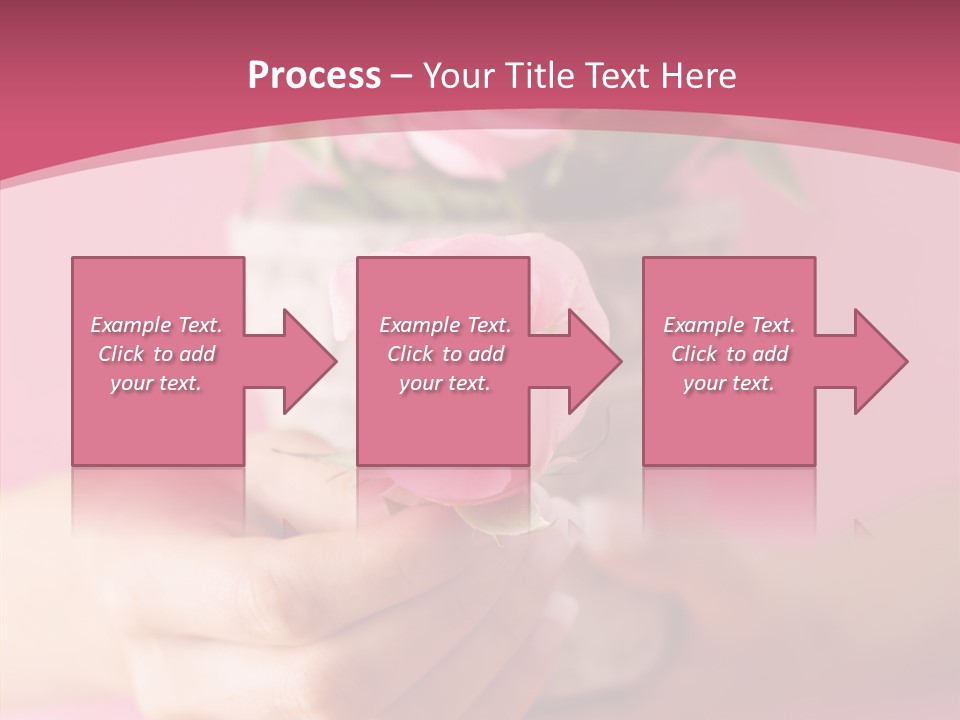 Soft Pink Holding PowerPoint Template