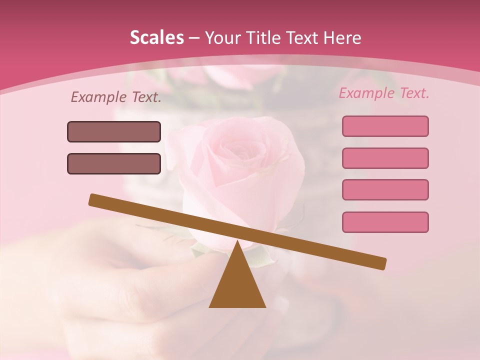Soft Pink Holding PowerPoint Template