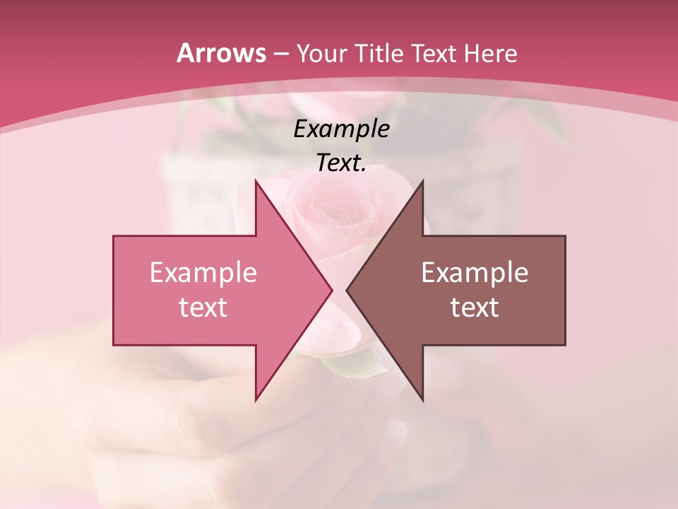 Soft Pink Holding PowerPoint Template