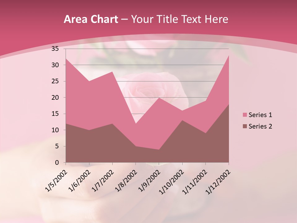 Soft Pink Holding PowerPoint Template