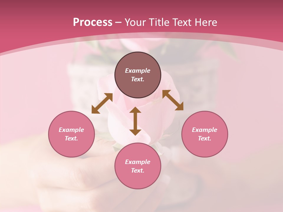 Soft Pink Holding PowerPoint Template