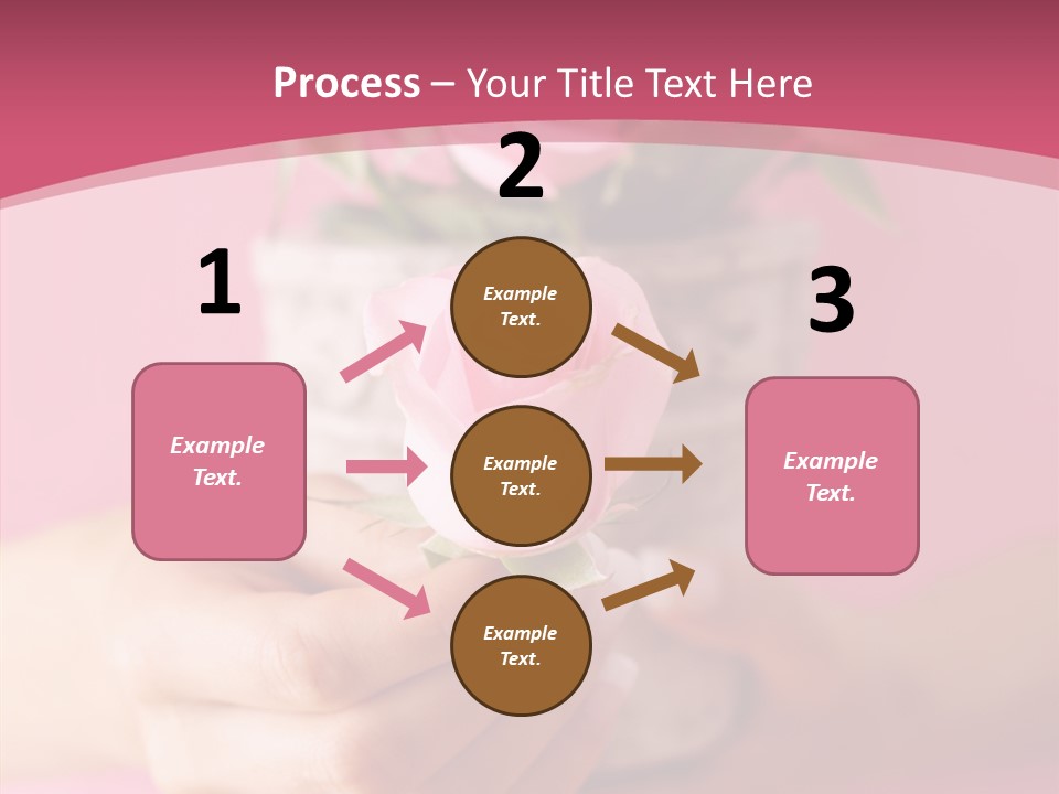 Soft Pink Holding PowerPoint Template