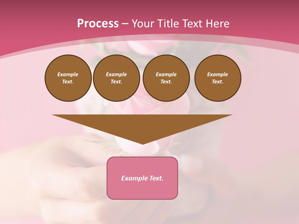 Soft Pink Holding PowerPoint Template