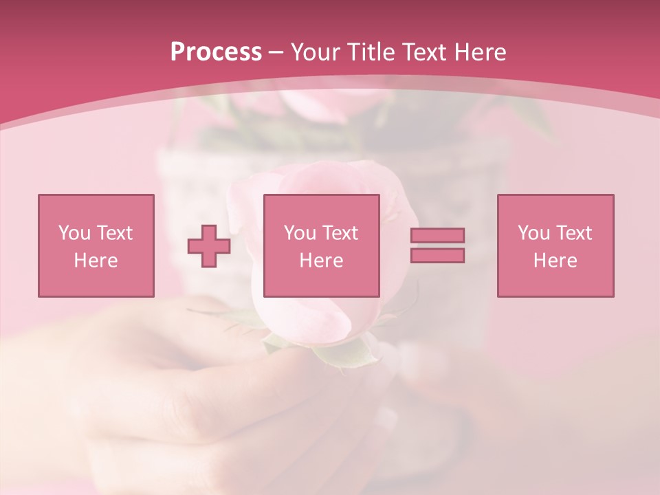 Soft Pink Holding PowerPoint Template