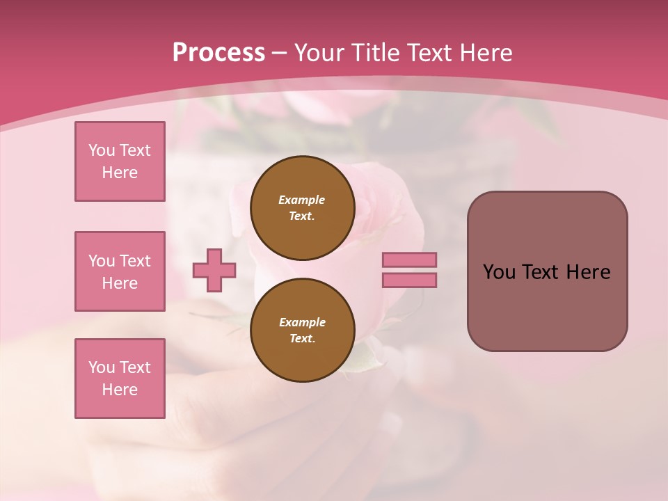 Soft Pink Holding PowerPoint Template