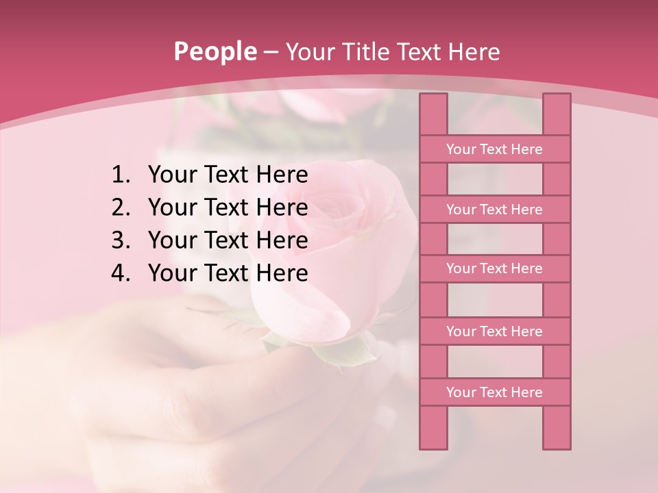 Soft Pink Holding PowerPoint Template
