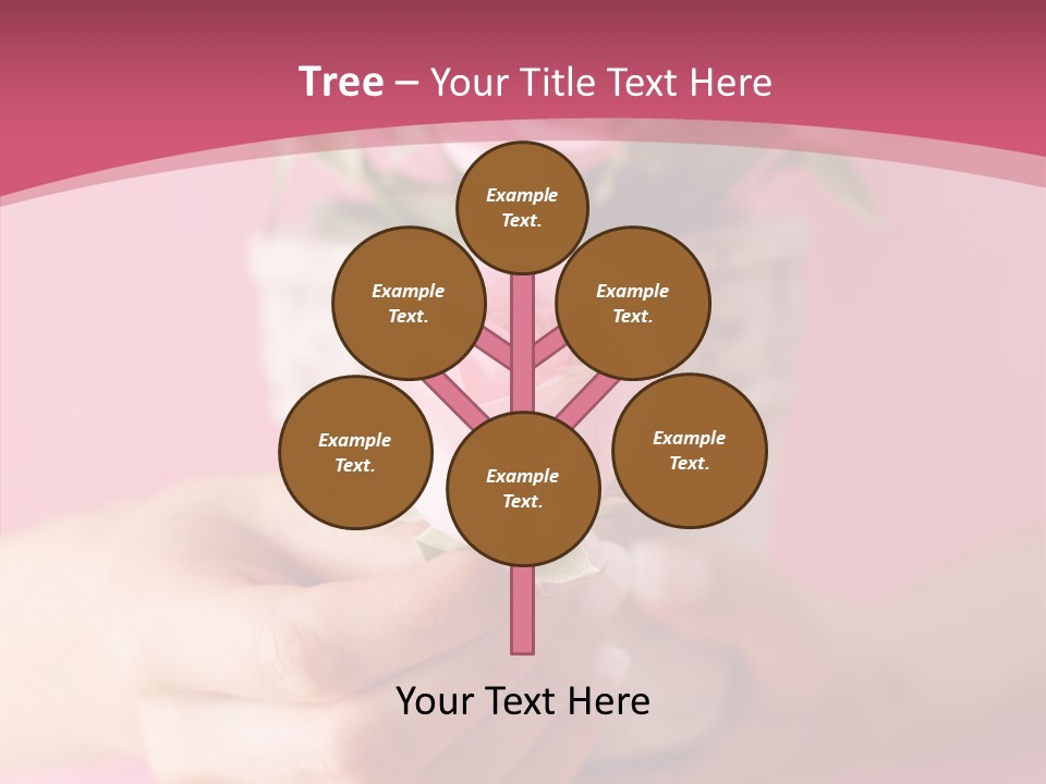 Soft Pink Holding PowerPoint Template