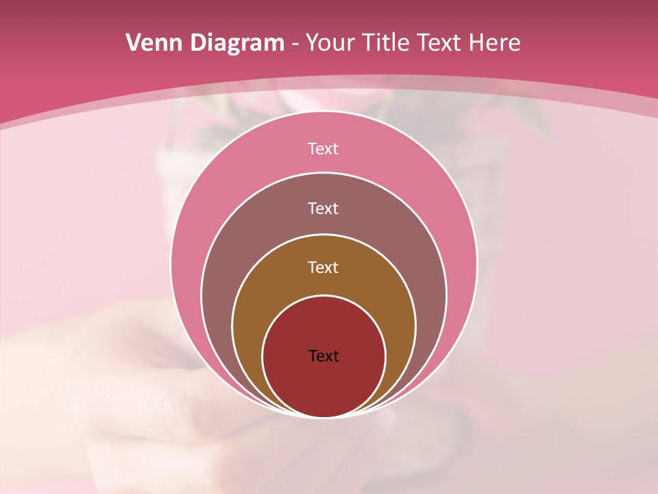 Soft Pink Holding PowerPoint Template