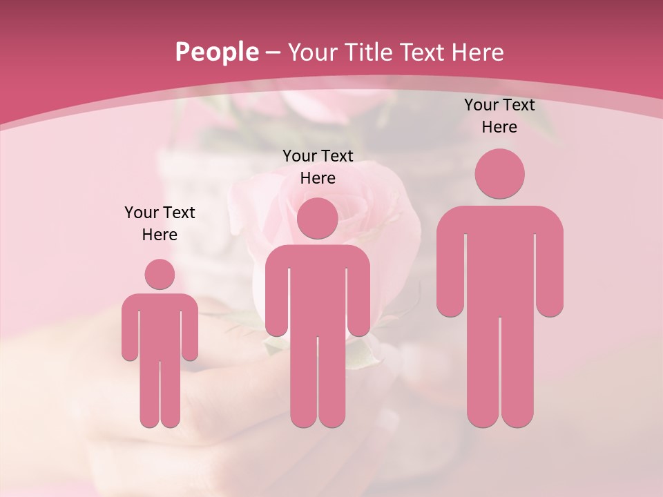 Soft Pink Holding PowerPoint Template