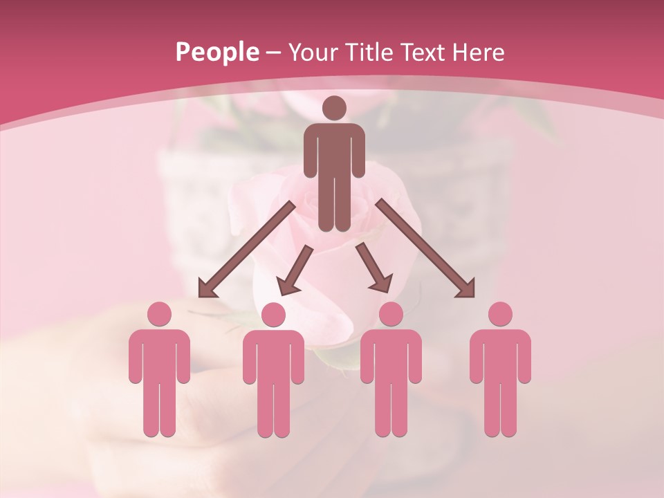 Soft Pink Holding PowerPoint Template