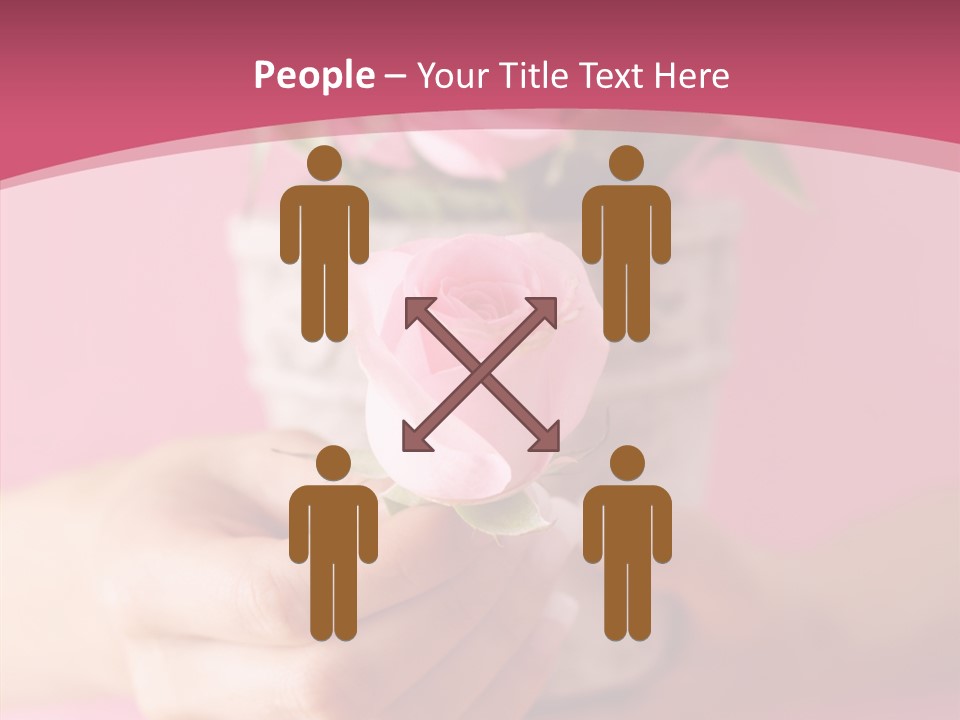 Soft Pink Holding PowerPoint Template