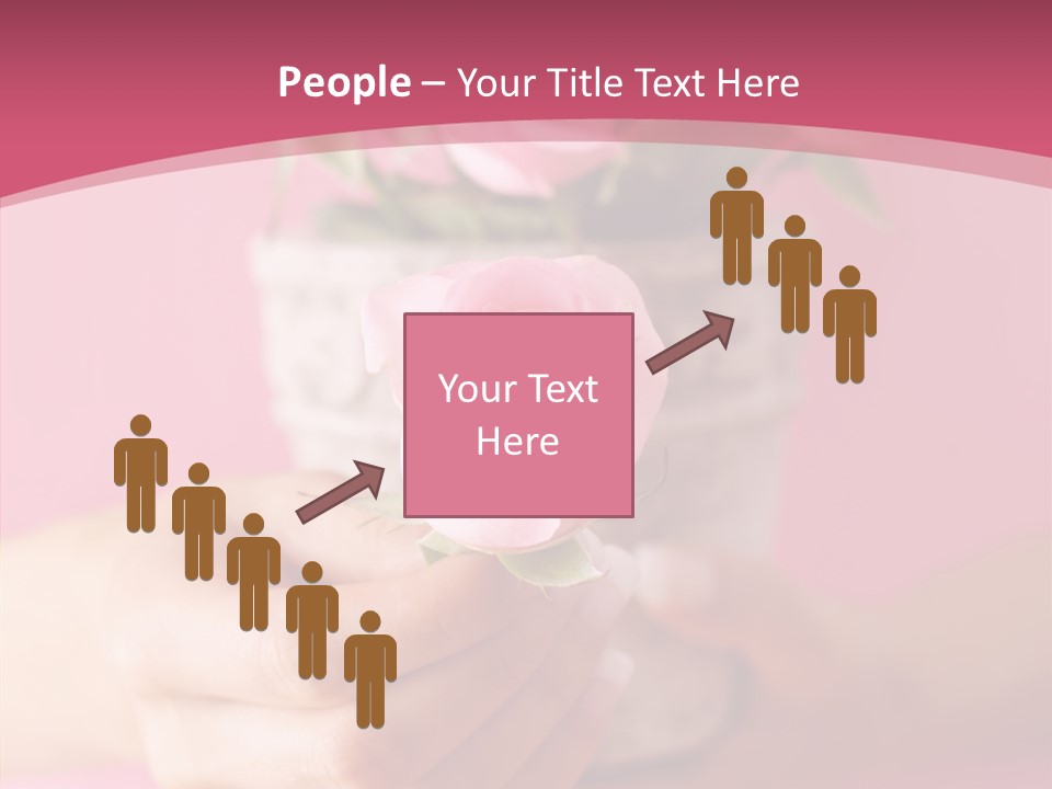 Soft Pink Holding PowerPoint Template