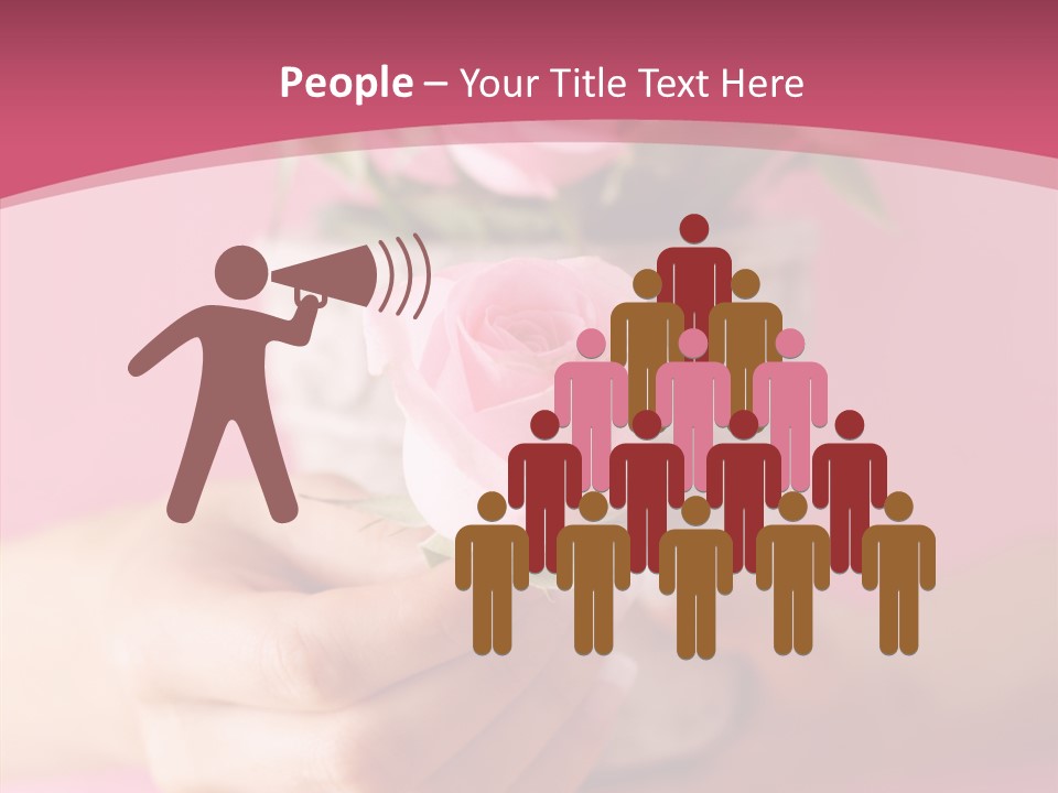 Soft Pink Holding PowerPoint Template