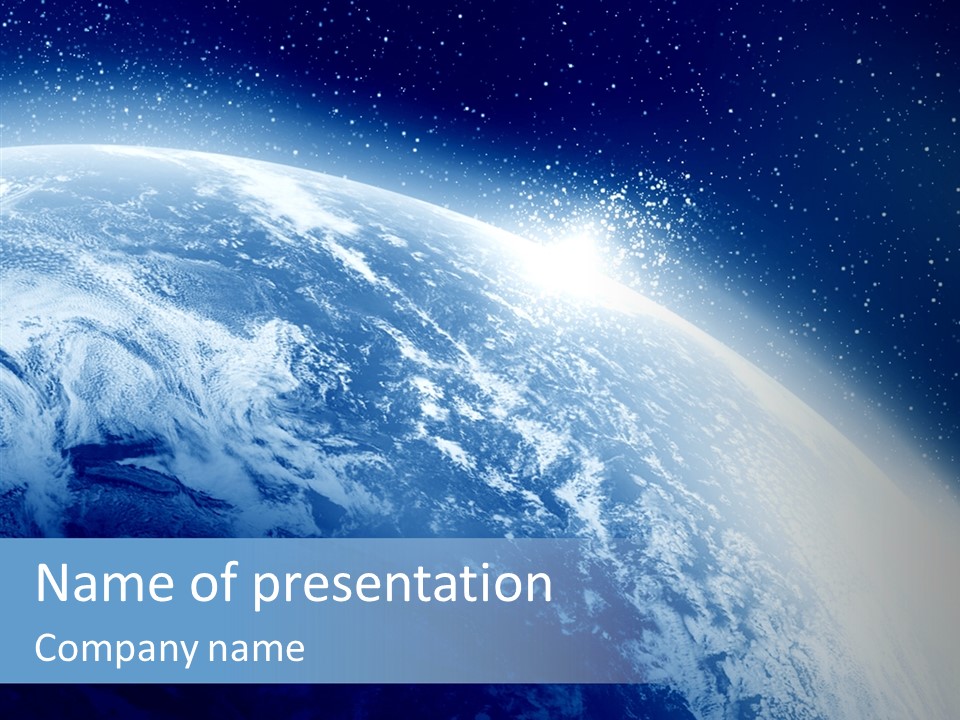 Earth Sun World PowerPoint Template