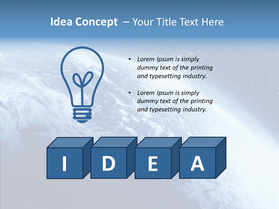 Earth Sun World PowerPoint Template