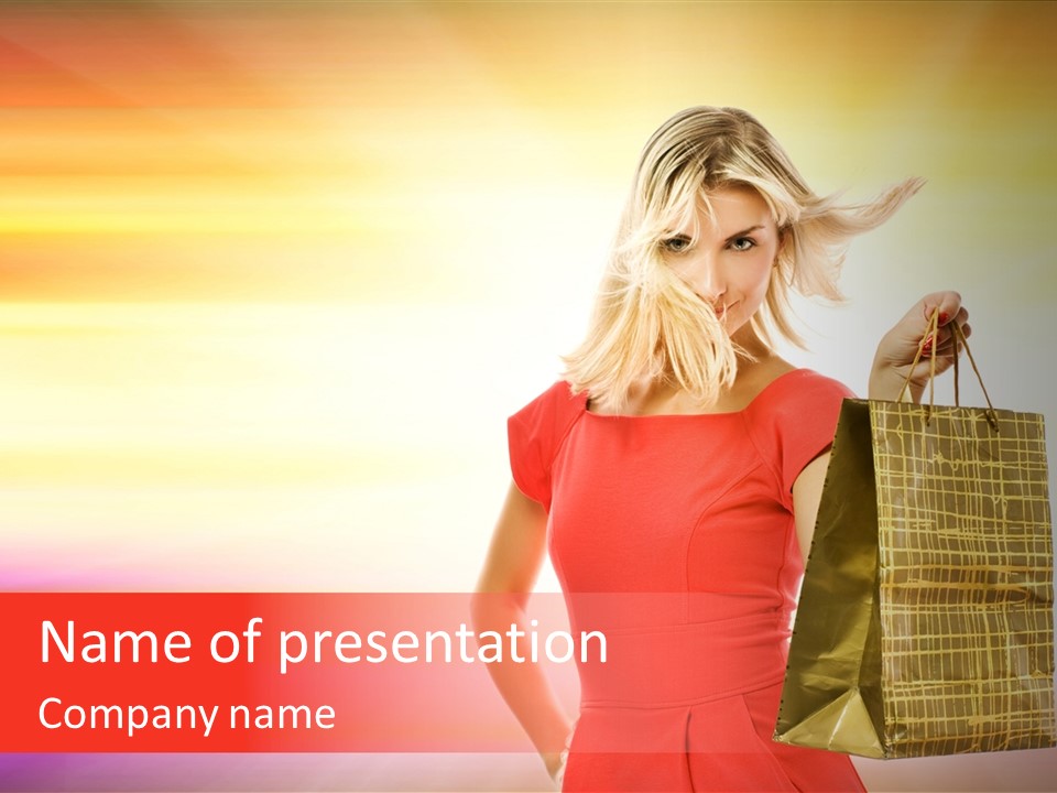 Glow Colorful Female PowerPoint Template