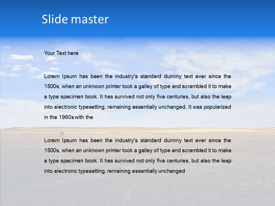 Sky Prairie Wheat PowerPoint Template