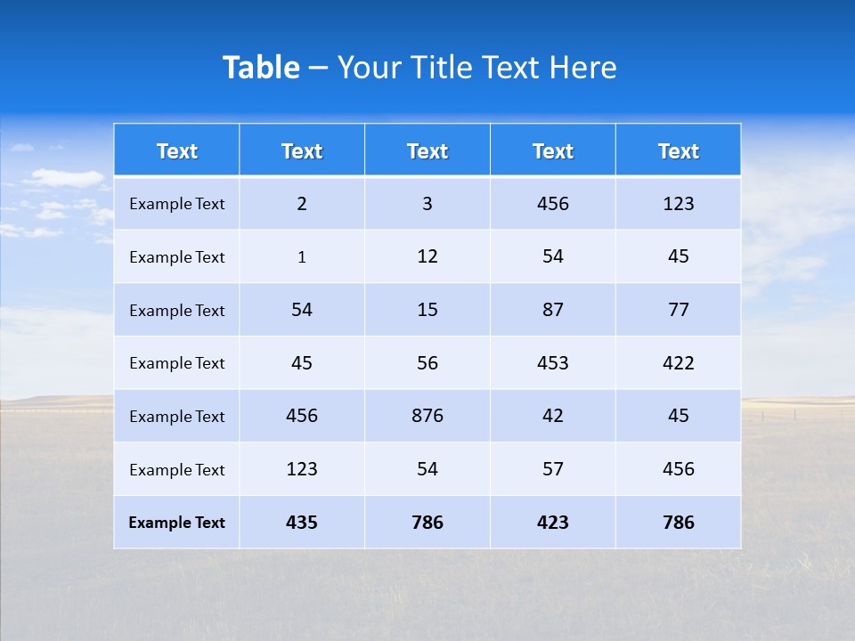Sky Prairie Wheat PowerPoint Template