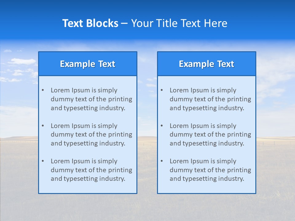 Sky Prairie Wheat PowerPoint Template