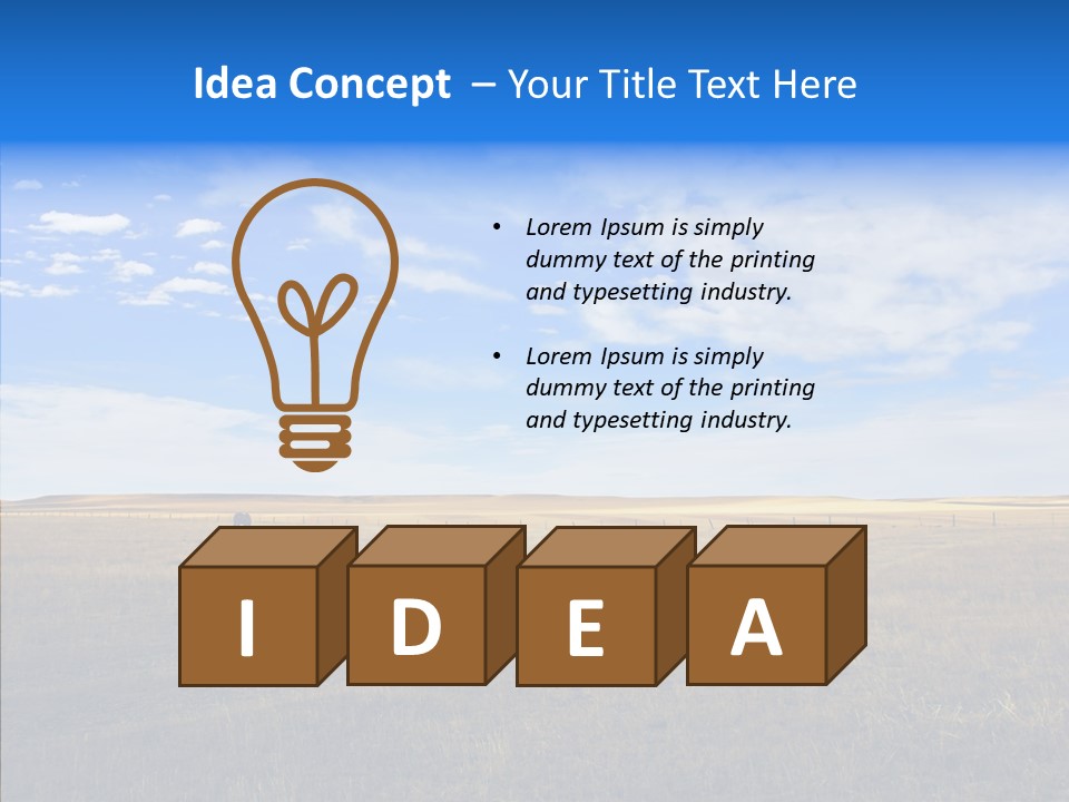 Sky Prairie Wheat PowerPoint Template