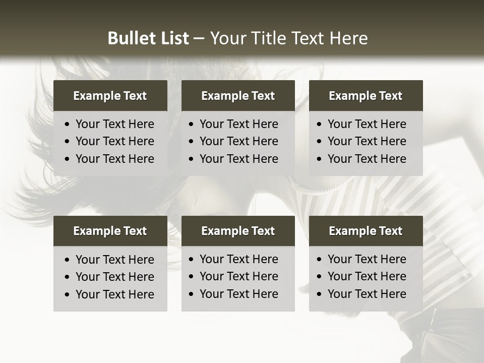 Profile Women Art PowerPoint Template