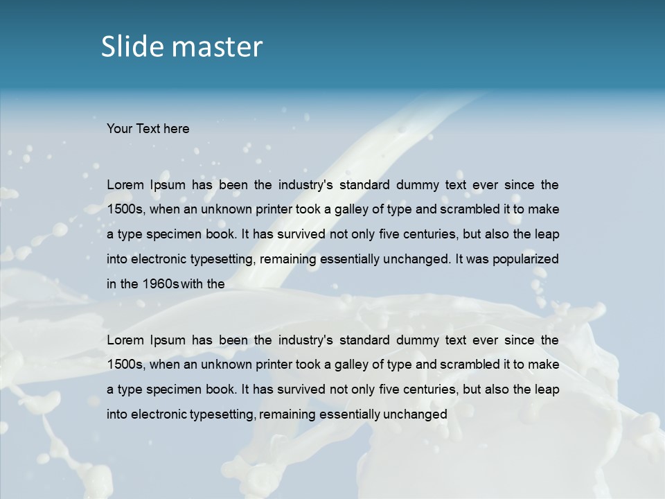 Yoghurt Skimmed Pasteurized PowerPoint Template