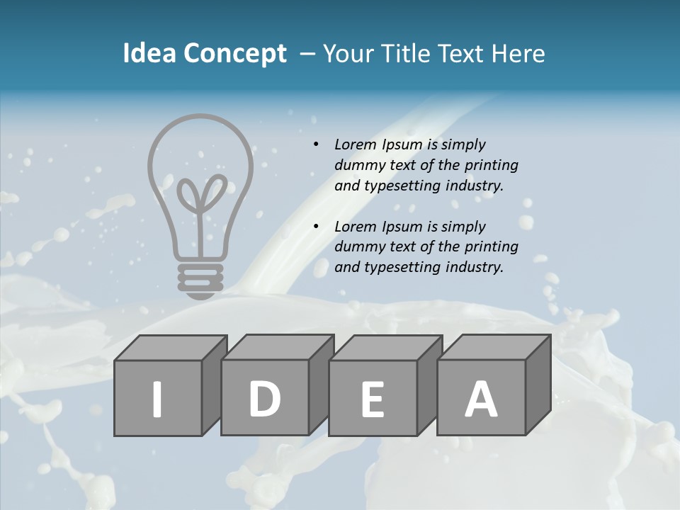 Yoghurt Skimmed Pasteurized PowerPoint Template