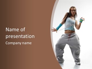 Art Stunt Woman PowerPoint Template