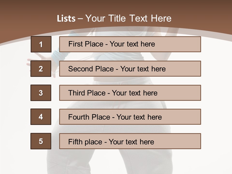 Art Stunt Woman PowerPoint Template