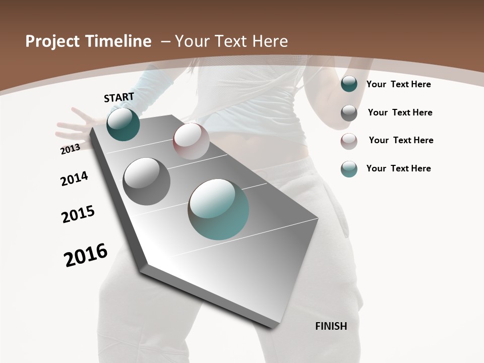 Art Stunt Woman PowerPoint Template