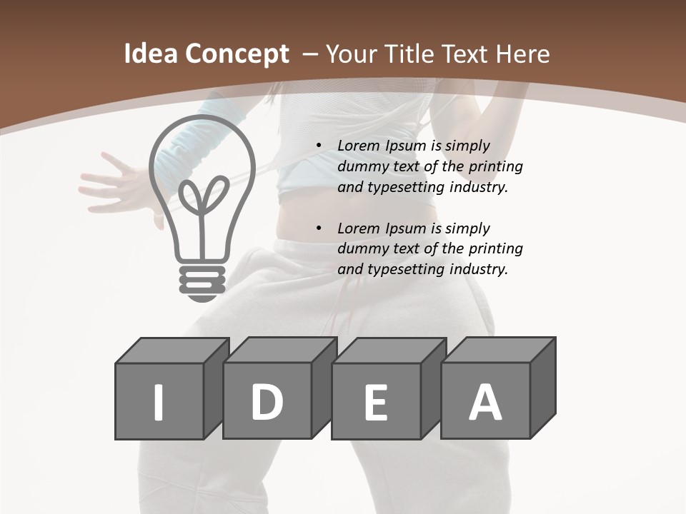 Art Stunt Woman PowerPoint Template