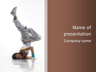 Aerobics Young Balance PowerPoint Template